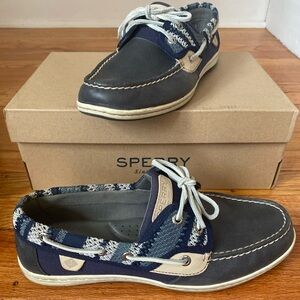 Sperry loafers, Women’s 10, Navy & White